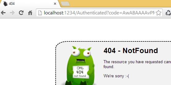 Nancy Authenticated 404 